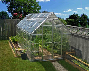 Octave Aluminium Frame 8ft x 12ft Silver Polycarbonate Greenhouse - Canopia by Palram