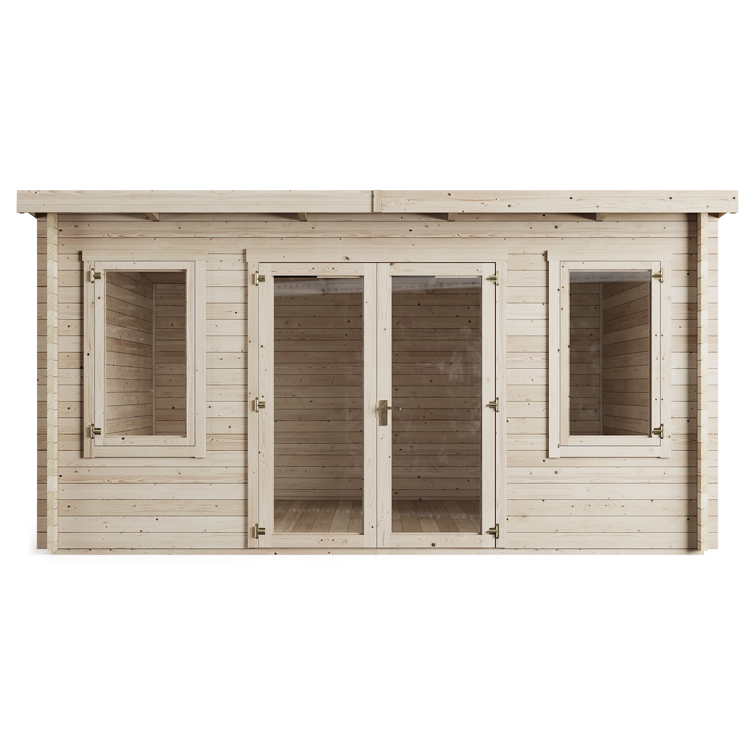 Store More Ashley Pent Log Cabin Garden Room - Pressure Treated -4.5m x 3.5m