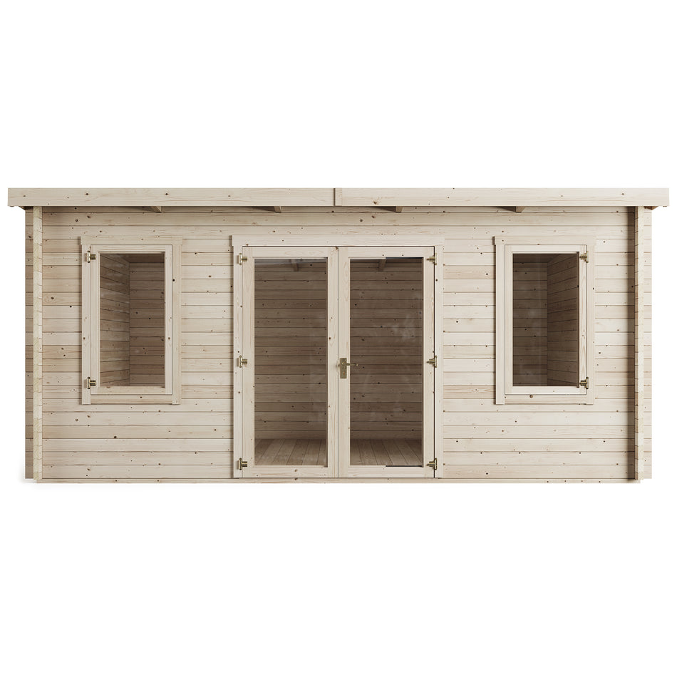 Store More Ashley Pent Log Cabin Garden Room - Pressure Treated - 5.0m x 4.0m