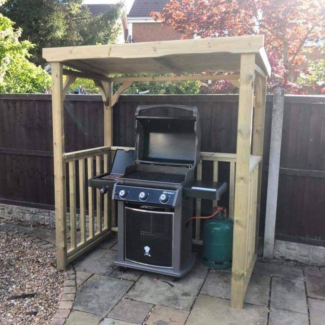 Emily Chunky Wooden BBQ Shelter Garden Pergola Churnet Valley