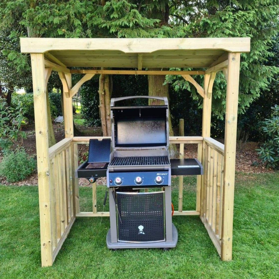Emily Chunky Wooden BBQ Shelter & Garden Pergola - Churnet Valley
