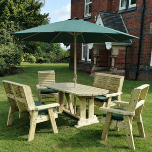 Churnet Valley Ergo 6 Seater Table and Chair Set