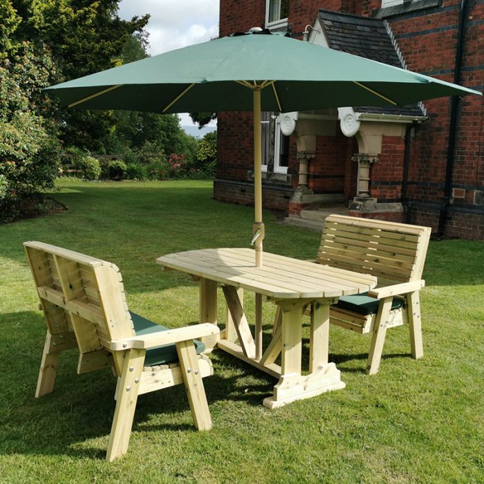 Churnet Valley Ergo 4 Seater Table and Bench Set