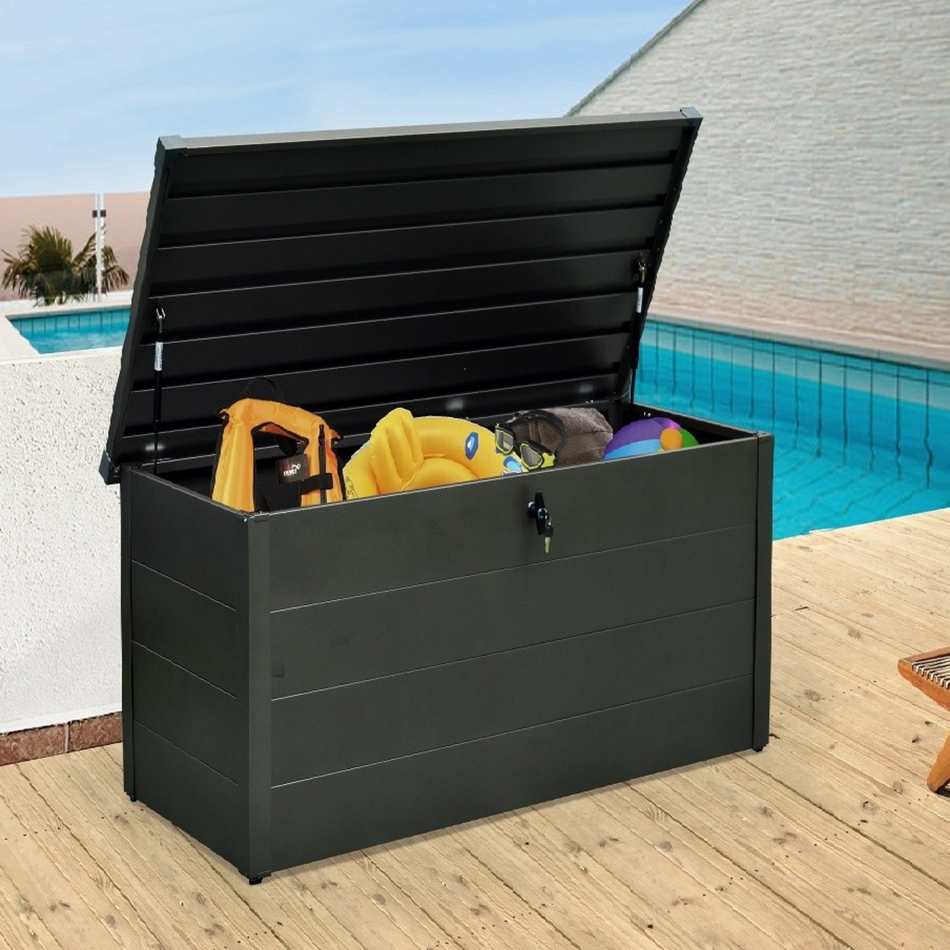 Falcon 400L Heavy Duty Garden Storage Box - Dark Grey