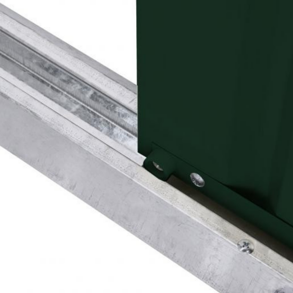 Globel 6x3ft Pent Metal Garden Shed - Green