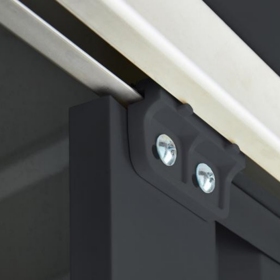 Globel 8x4ft Pent Metal Garden Shed - Grey