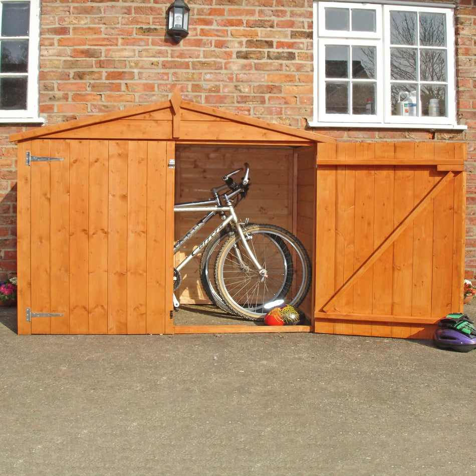 Shire Apex Shiplap Wooden Bike Store with Floor