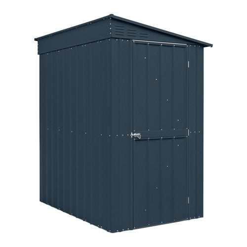 Globel 4x6ft Lean-To Metal Garden Shed - Anthracite Grey