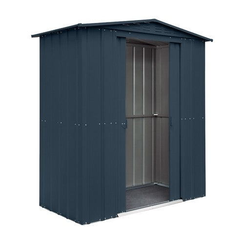Globel 6x3ft Apex Small Metal Garden Shed - Grey