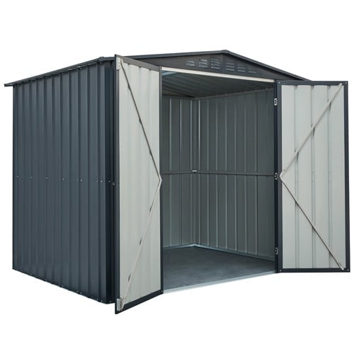 Globel 8x6ft Double Hinged Apex Metal Garden Shed