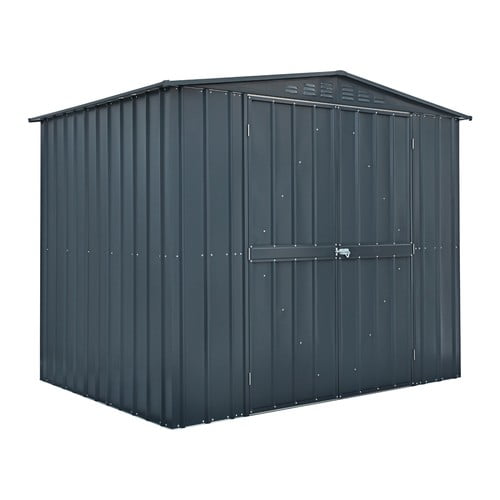 Globel 8x6ft Double Hinged Apex Metal Garden Shed