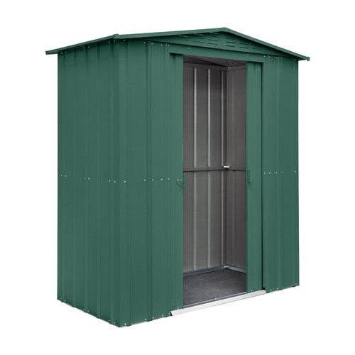 Globel 6x3ft Apex Small Metal Garden Shed - Green
