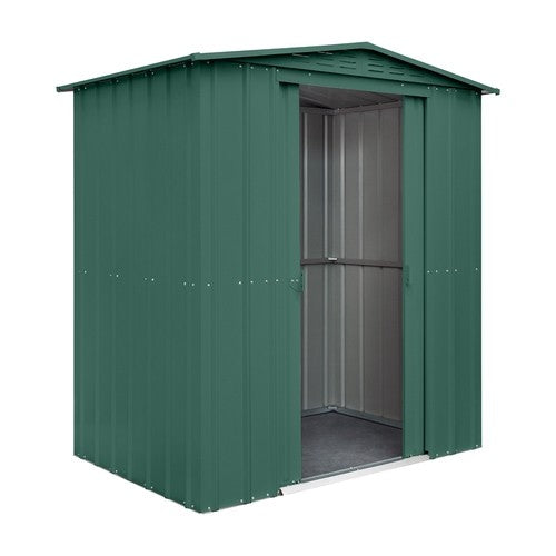 Globel 6x4ft Apex Small Metal Garden Shed - Green