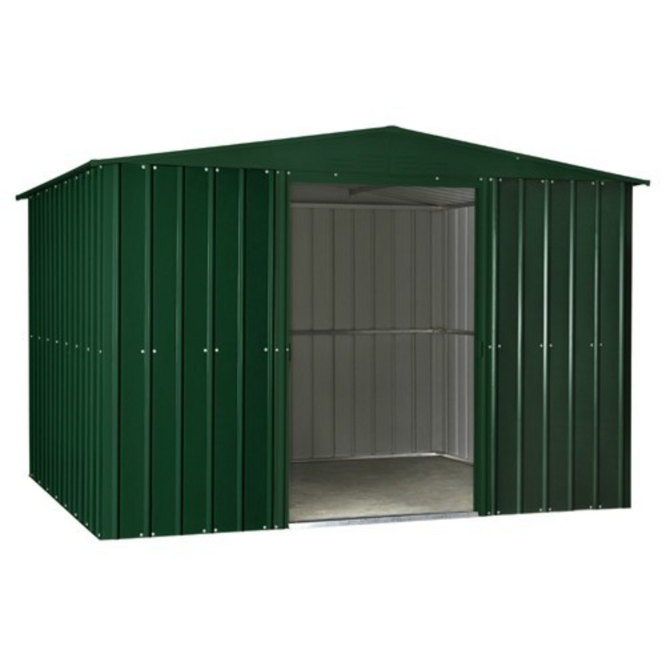 Globel 10x12ft Apex Large Metal Garden Shed - Green