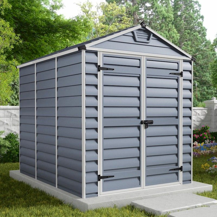 SkyLight Plastic 6x8 Dark Grey Garden Shed
