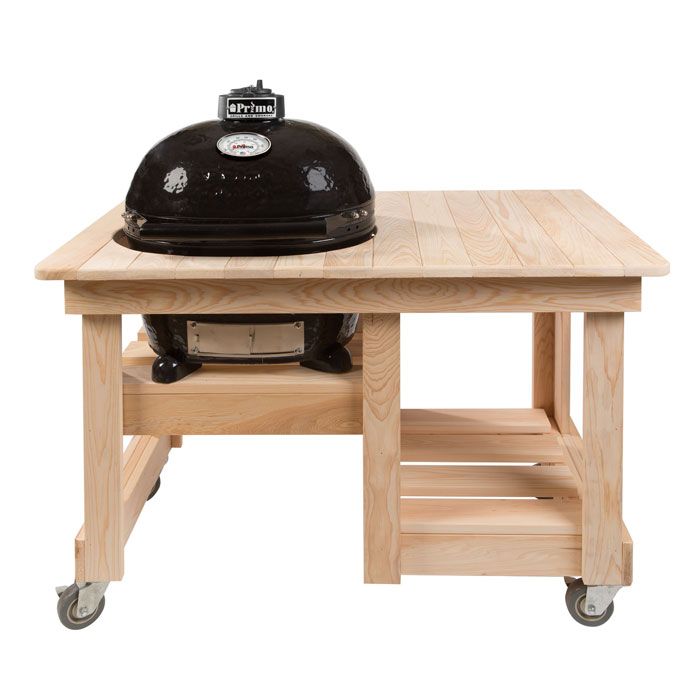 Primo Cypress Table for Kamado BBQ Grill