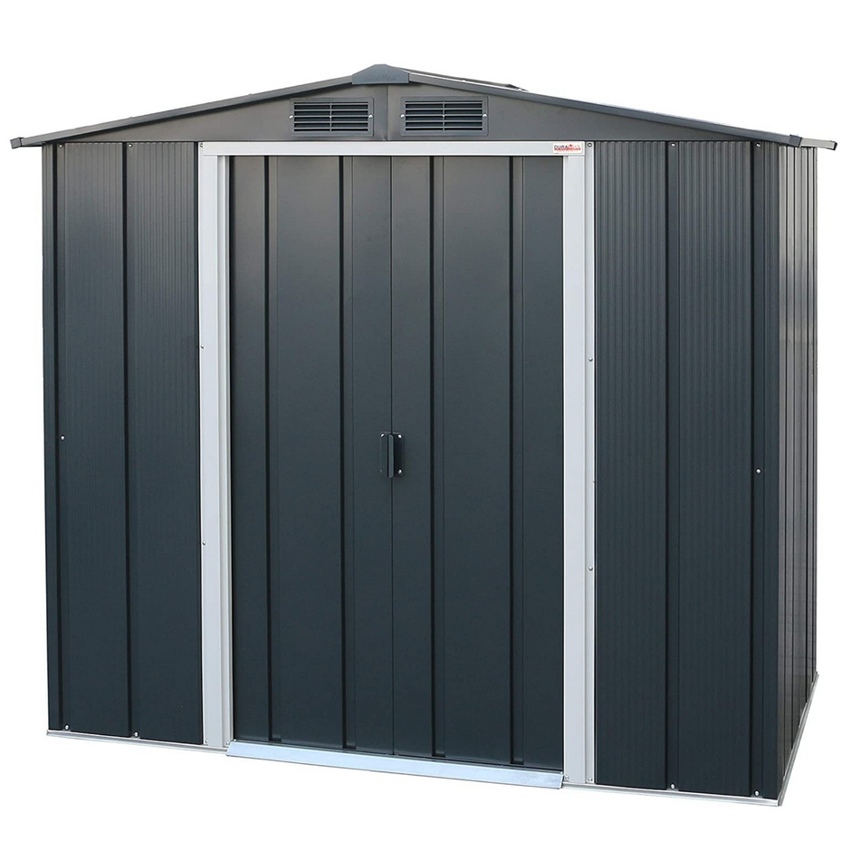 Sapphire 6x4 Small Apex Metal Shed - Grey
