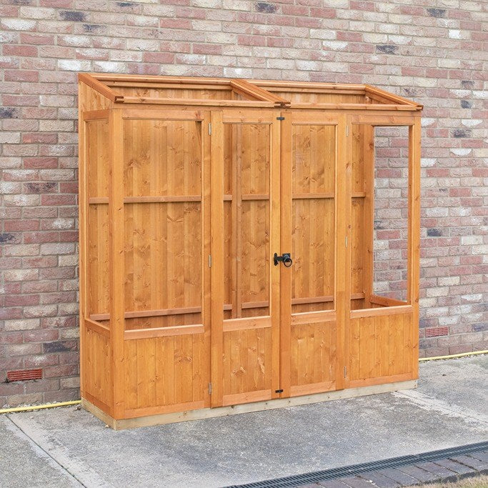 Shire 7x2 Holme Wooden Lean To Greenhouse