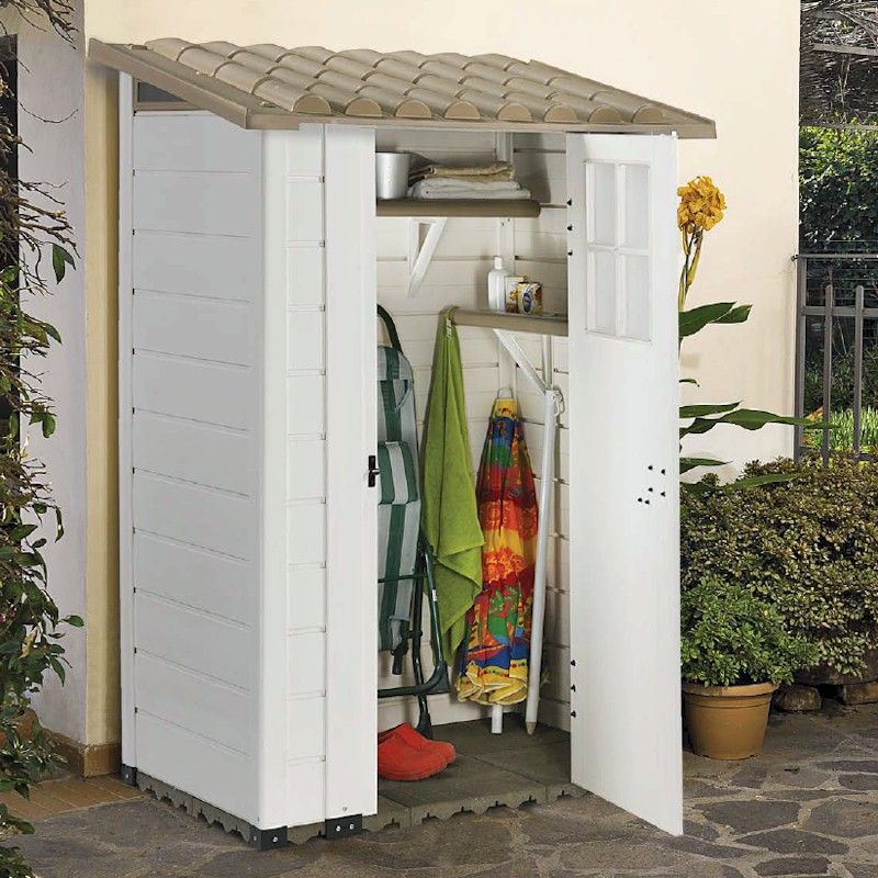 Shire Tuscany EVO 100 4x3 Plastic Garden Shed with Single Door