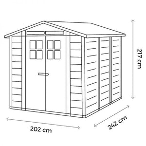 Shire Tuscany EVO 240 Double Door Plastic Shed