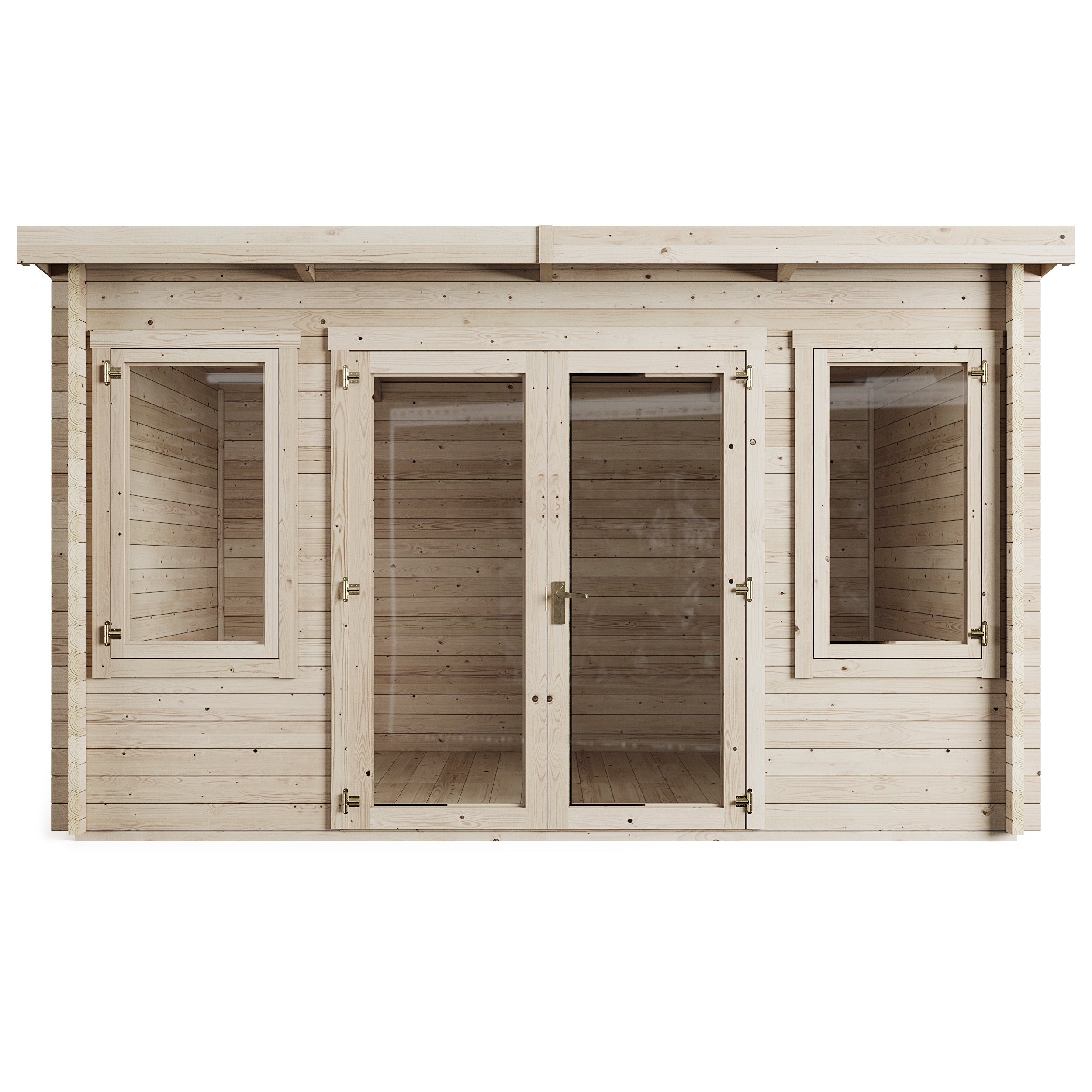 Store More Ashley Pent Log Cabin Garden Room - Pressure Treated -4.0m x 3.0m