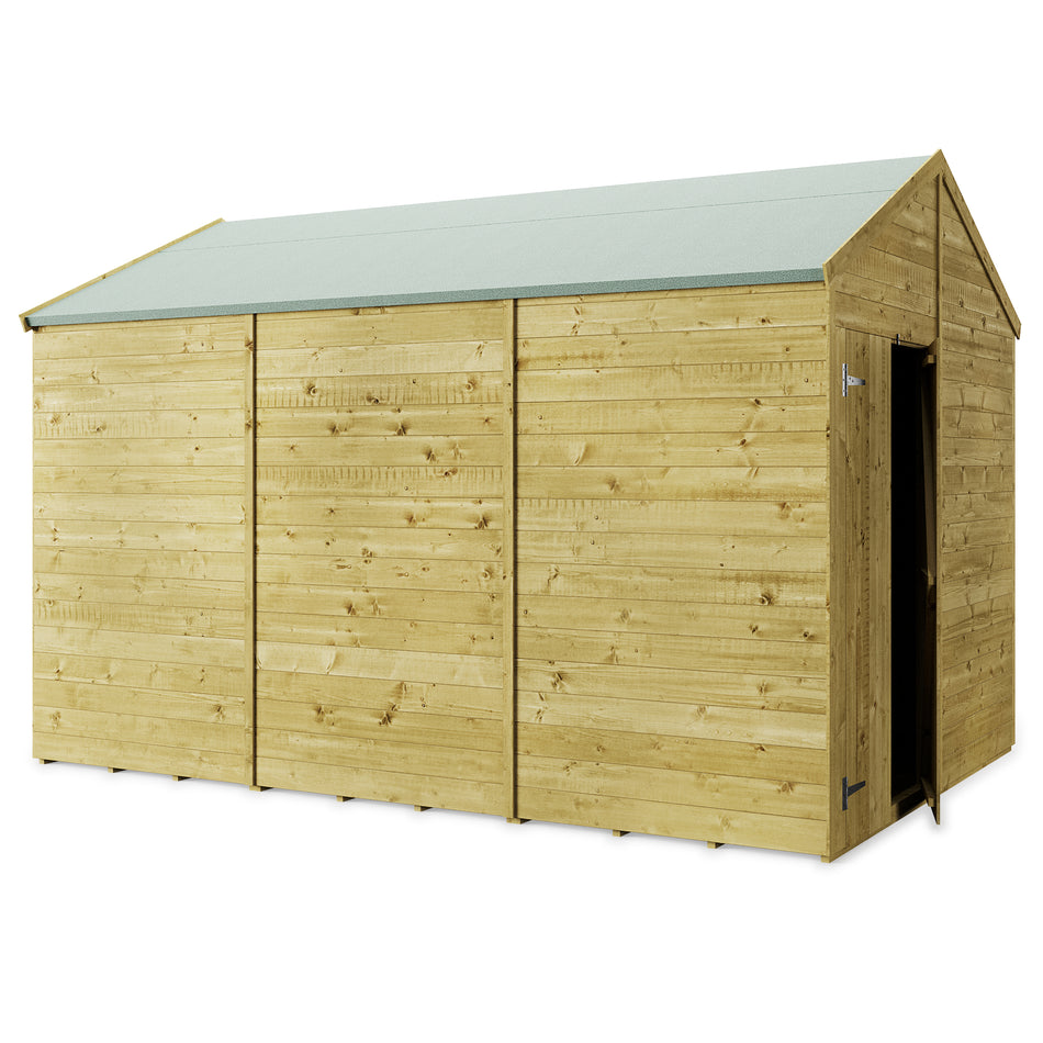 Store More 12x8 Tongue and Groove Apex Garden Shed with Double Doors (Windowless)