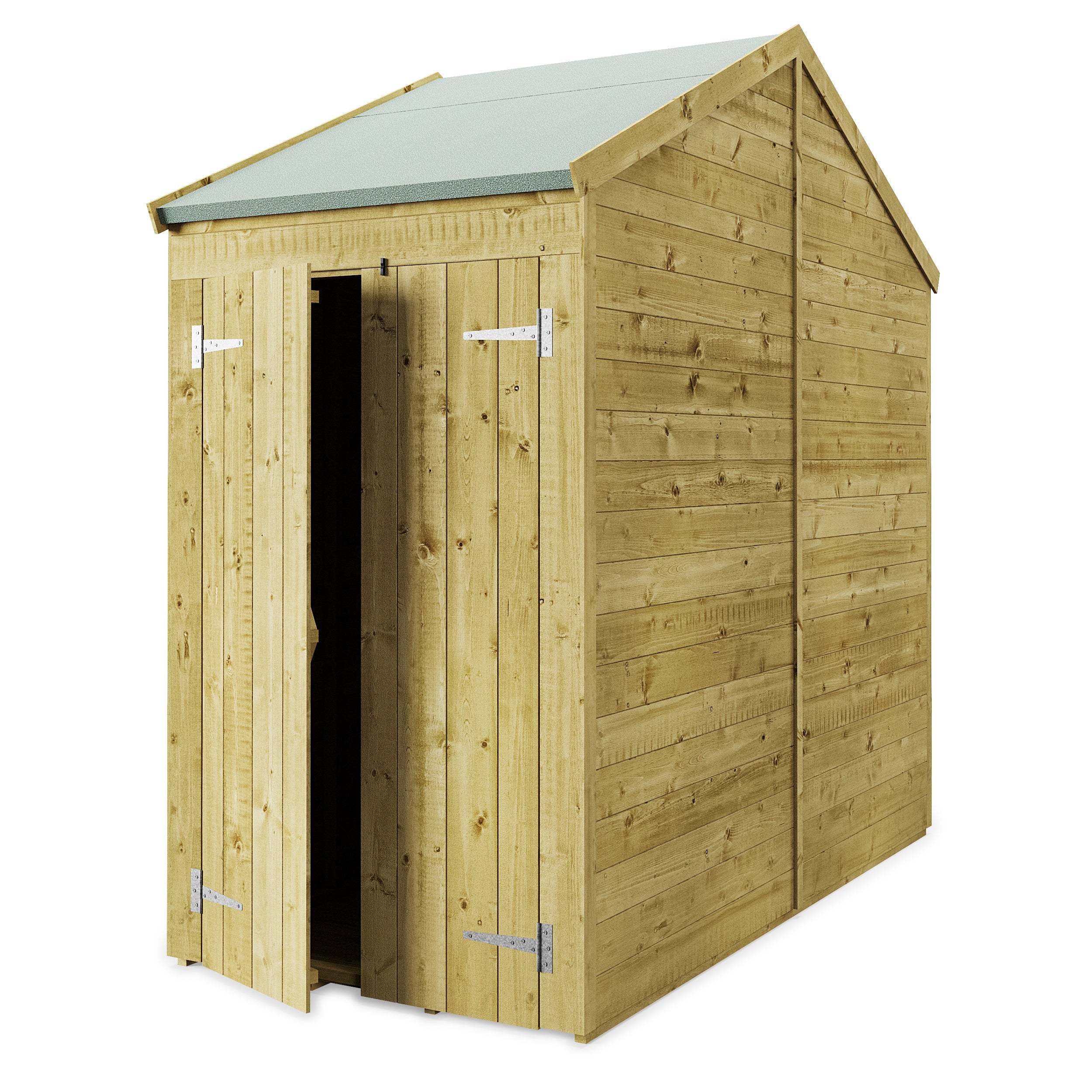 Store More 4x8 Small Tongue and Groove Apex Garden Shed with Door (Windowless)