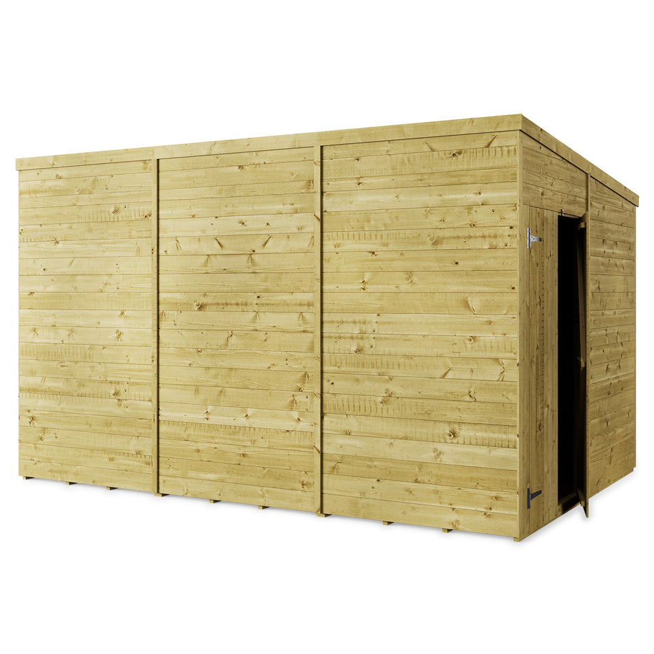 Store More 12x8 Tongue and Groove Pent Shed with Double Doors (Windowless)