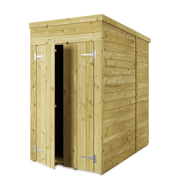 Store More 4x6 Small Tongue and Groove Pent Shed with Door (Windowless)