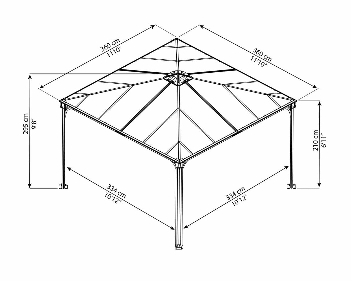 Palram Canopia Palermo 3600 Gazebo