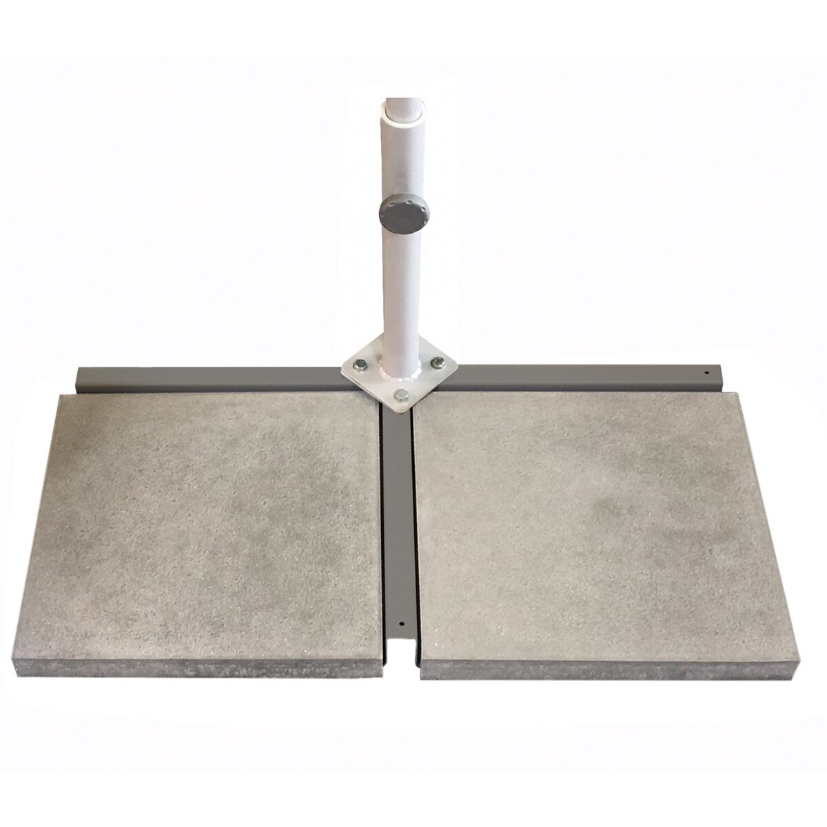 Max Green 30kg Glatz Flex Roof Cross Base with Support Tube & 2 Concrete Slabs