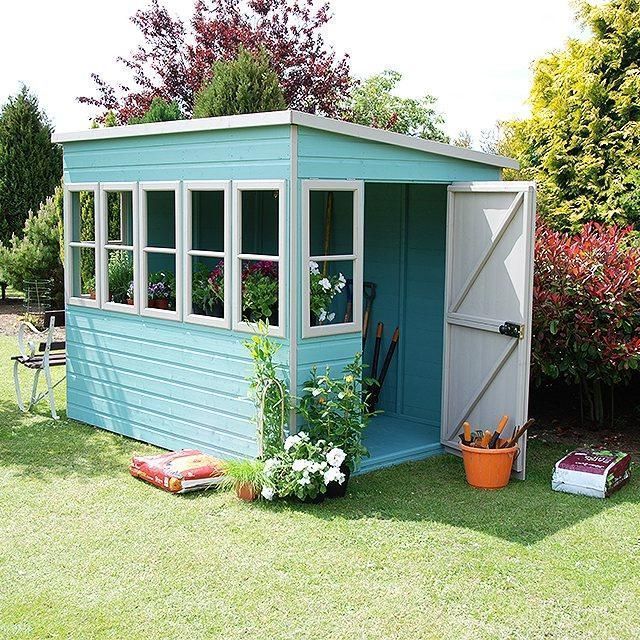 Shire 8x6 Sun Pent Shiplap Potting Shed
