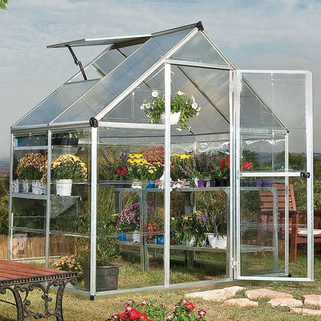 Canopia By Palram Hybrid 6x4 Silver Polycarbonate Greenhouse