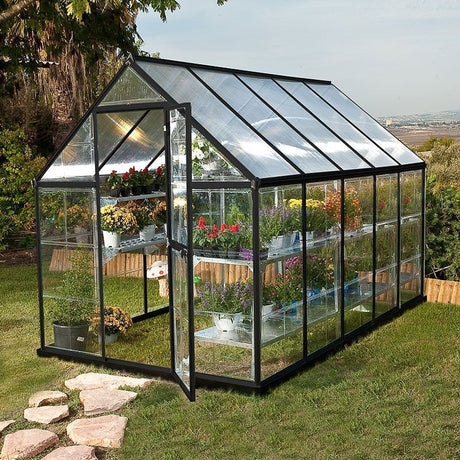Palram Canopia Hybrid 6x10 Grey Polycarbonate Greenhouse
