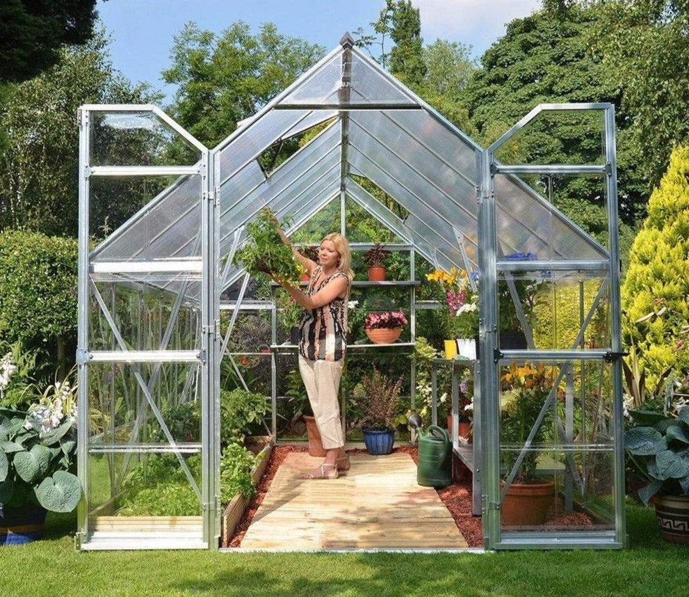 Palram Canopia Balance 8 X 12 Ft Greenhouse In Silver – Garden & Patio