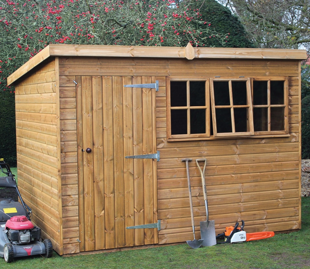Shedlands 10 x 10 ft Heavy Duty Pent Garden Shed including assembly