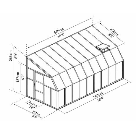 Palram Canopia Rion 8 x 18 ft Sun Room