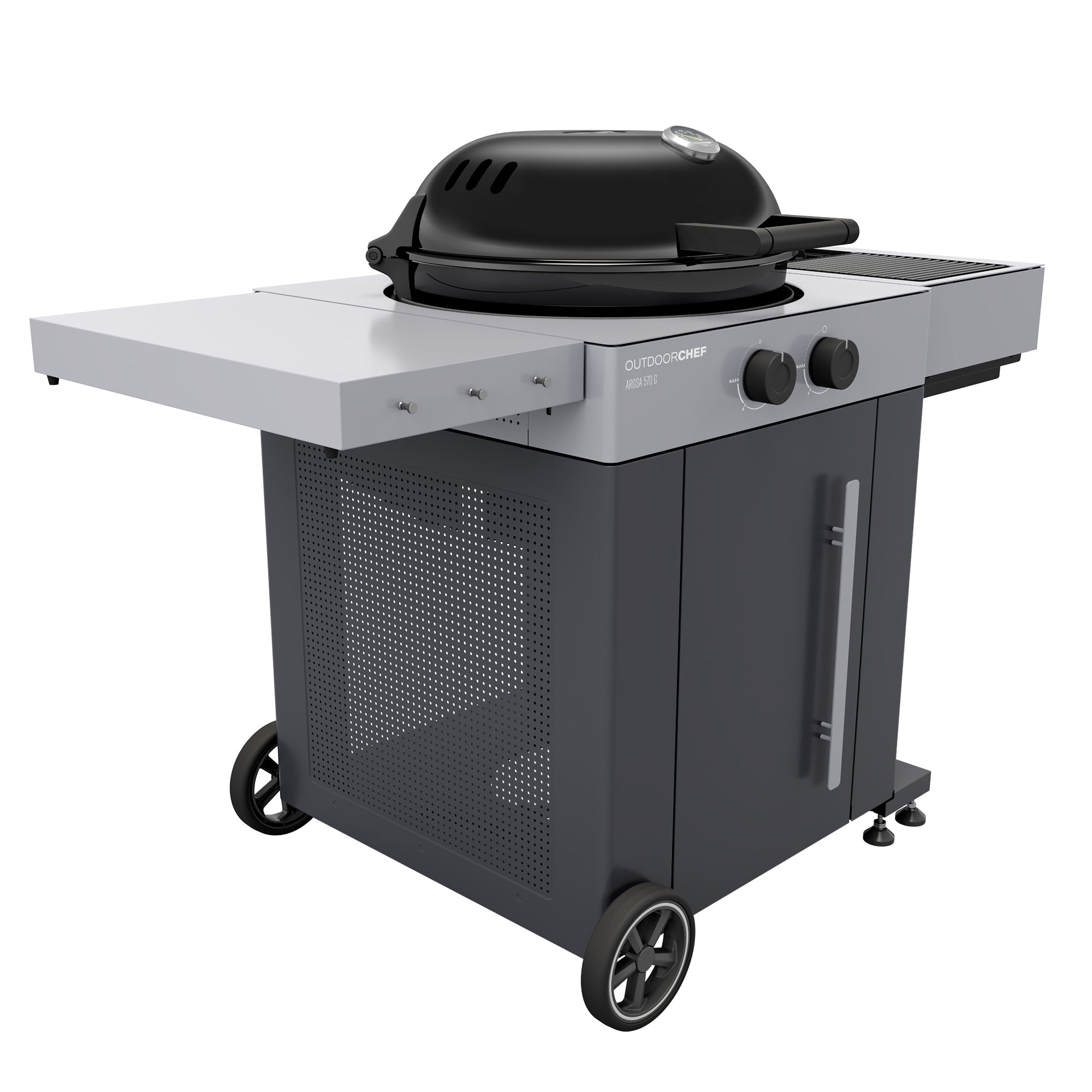 Outdoor Chef Arosa 570 G Evo Grey Steel Gas Kettle Barbecue