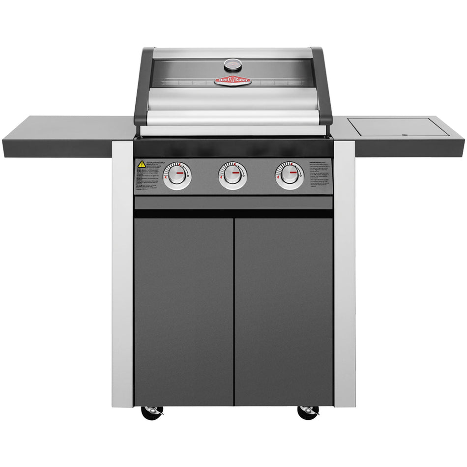 Beefeater 1600E 3 Burner Gas BBQ & Side Burner with Trolley