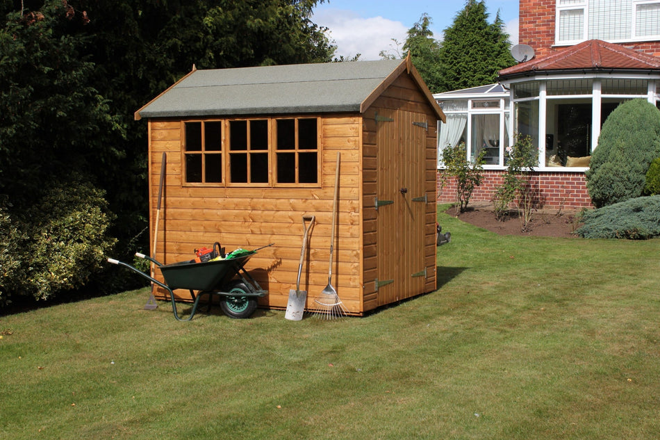Shedlands Heavy Duty 8 x 6 ft Apex Garden Shed including assembly