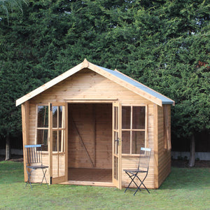 Shedlands Alpine 10 x 10 ft Summerhouse Log Cabin including assembly