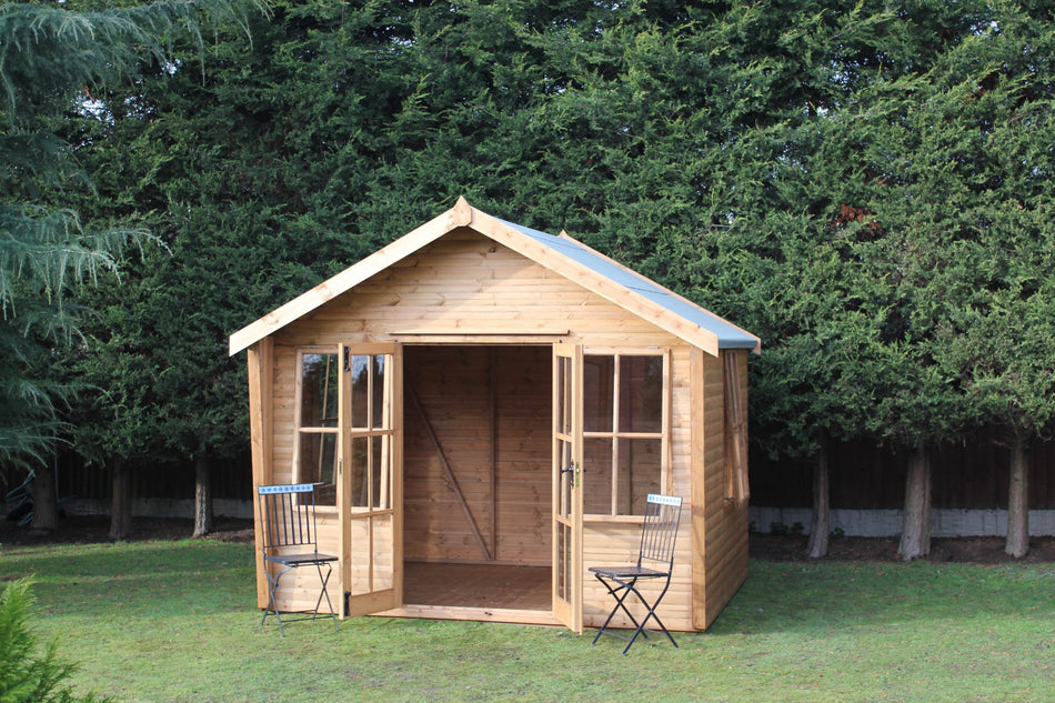 Shedlands Alpine 10 x 10 ft Summerhouse Log Cabin including assembly