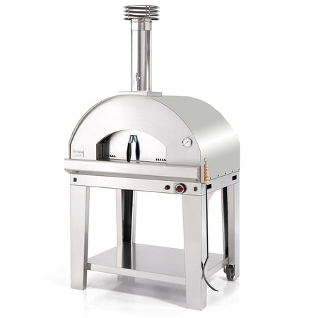 Fontana Mangiafuoco Gas Powered Pizza Oven Including Trolley - Stainless Steel