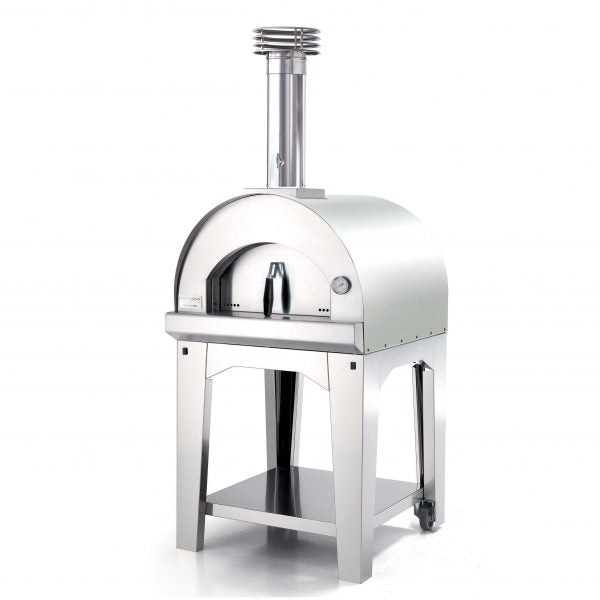 Fontana Margherita Stainless Steel Wood Fired Pizza Including Trolley