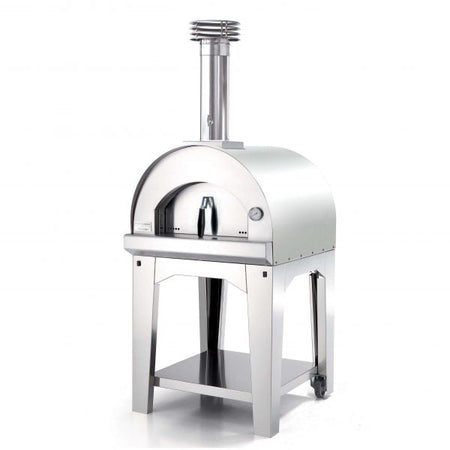 Fontana Margherita Wood Fired Pizza Oven Including Trolley - Stainless Steel