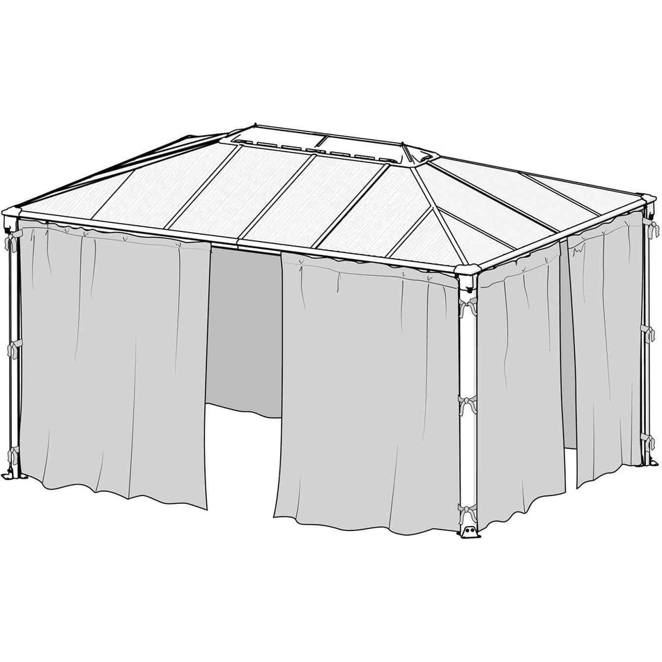 Canopia By Palram curtain set for Martinique 5000 and Milano 4300