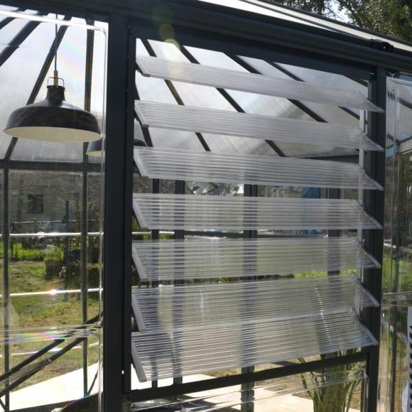 Oasis Aluminium Frame 12ft Grey Hexagonal Polycarbonate Greenhouse - Canopia By Palram