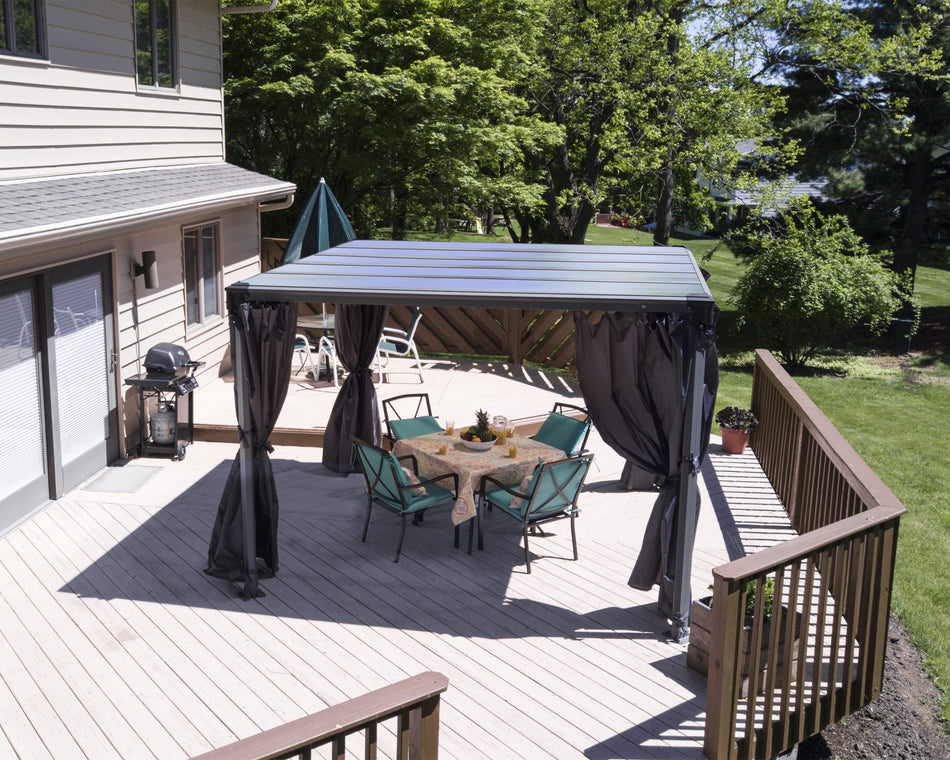 Milano 3000 Aluminium Grey Gazebo & Pergola - Canopia by Palram ...