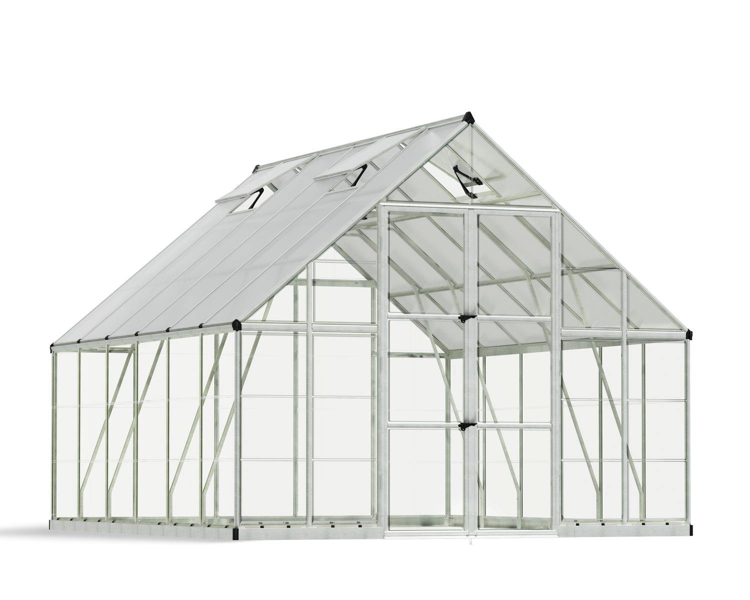 Canopia by Palram Balance 10 ft. x 12 ft. Greenhouse Kit - Silver Structure & Hybrid Panels