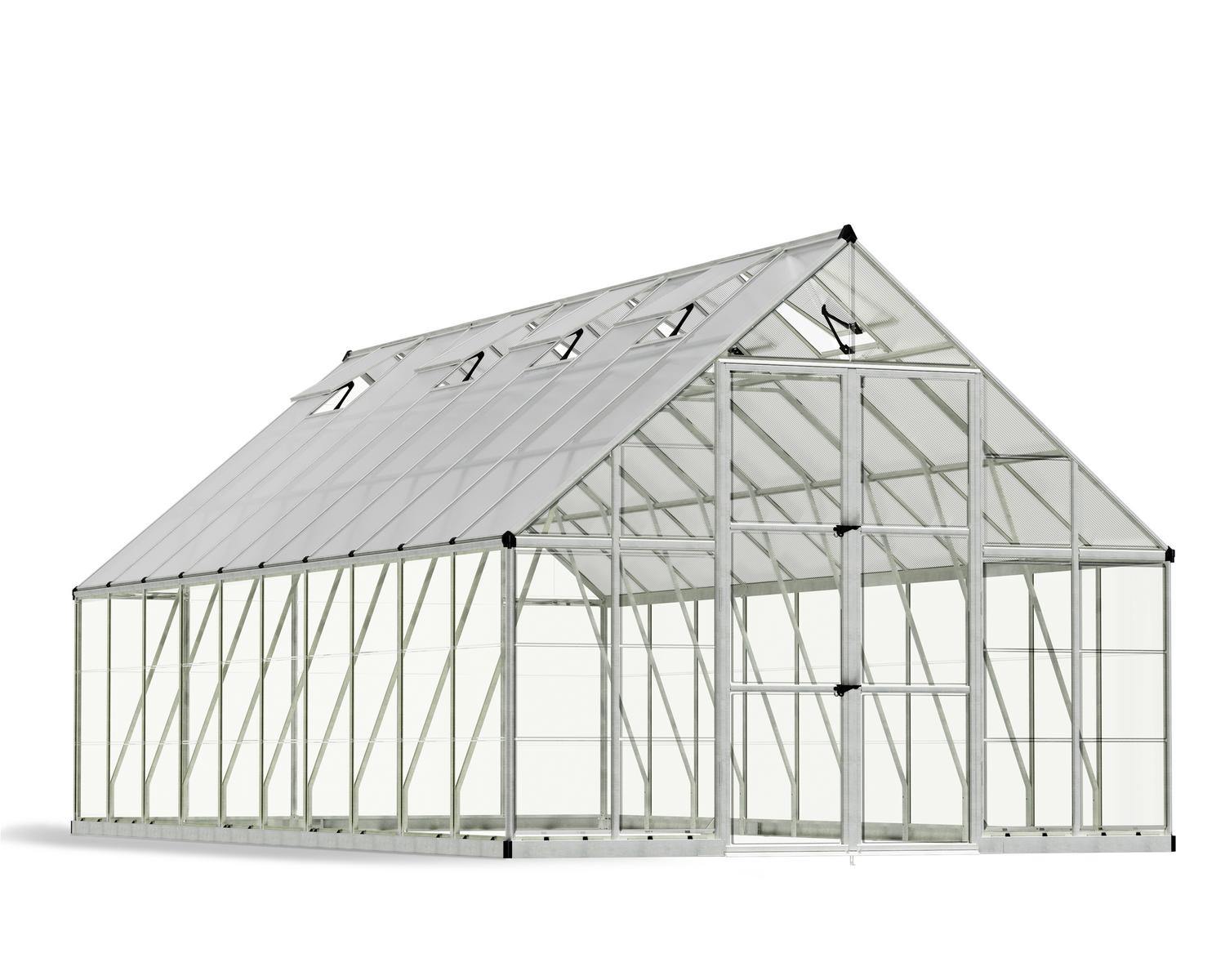 Canopia by Palram Balance 10 ft. x 20 ft. Greenhouse Kit - Silver Structure & Hybrid Panels